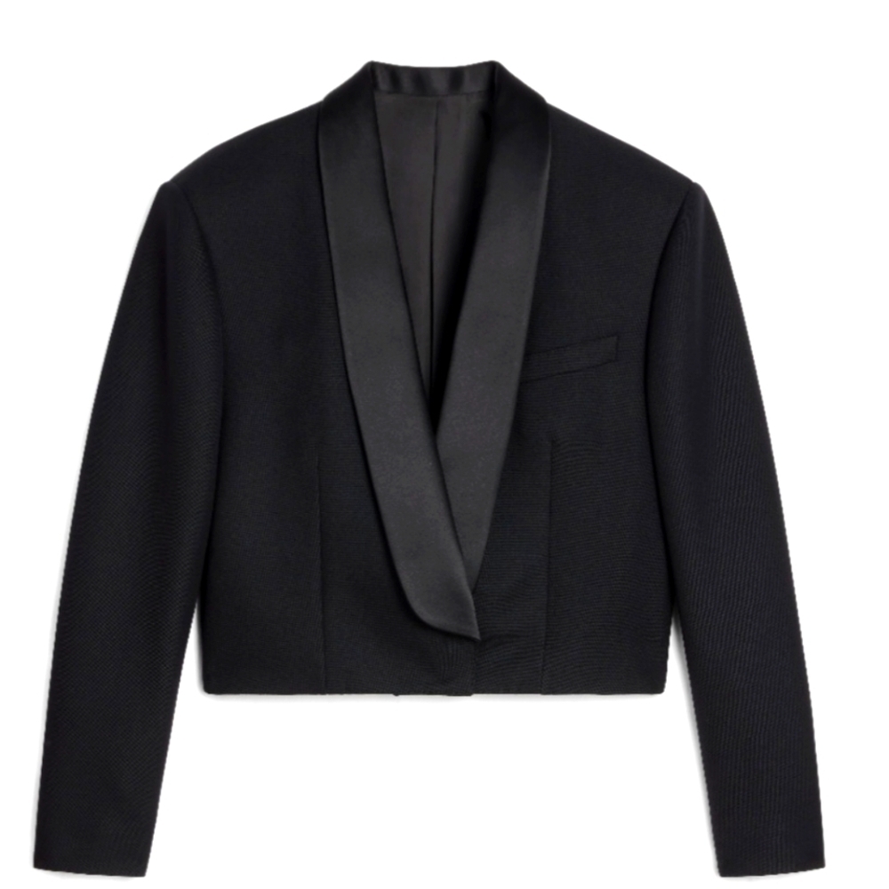 Celine Paris Spencer Tuxedo Jacket Black Grain de Poudre NWT